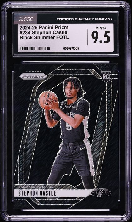 2024 Panini Prizm Black Shimmer FOTL Stephon Castle ROOKIE 1/1 #234 CGC 9.5 MINT+