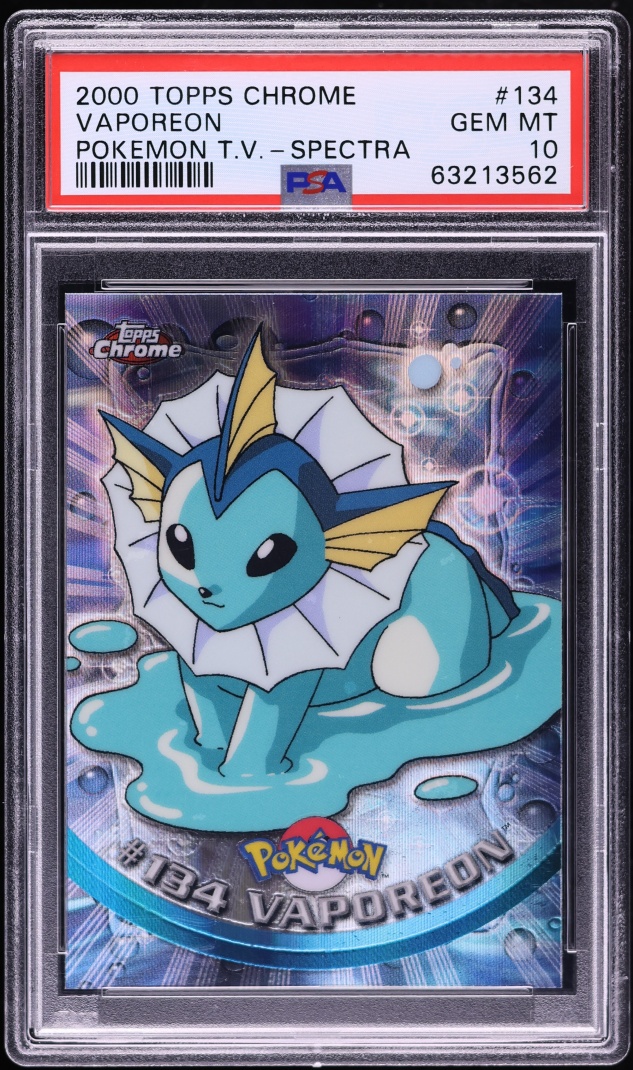 2000 Topps Chrome Pokemon Series 2 Spectra Vaporeon #134 PSA 10 GEM MINT