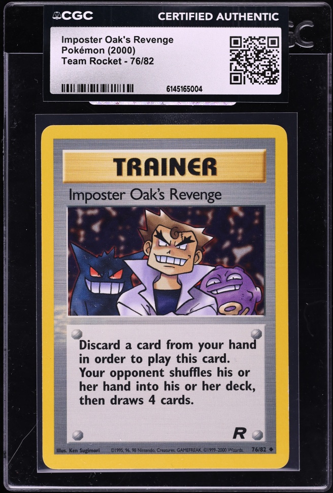 2000 Pokemon Team Rocket Imposter Oak's Revenge #76 CGC AUTH