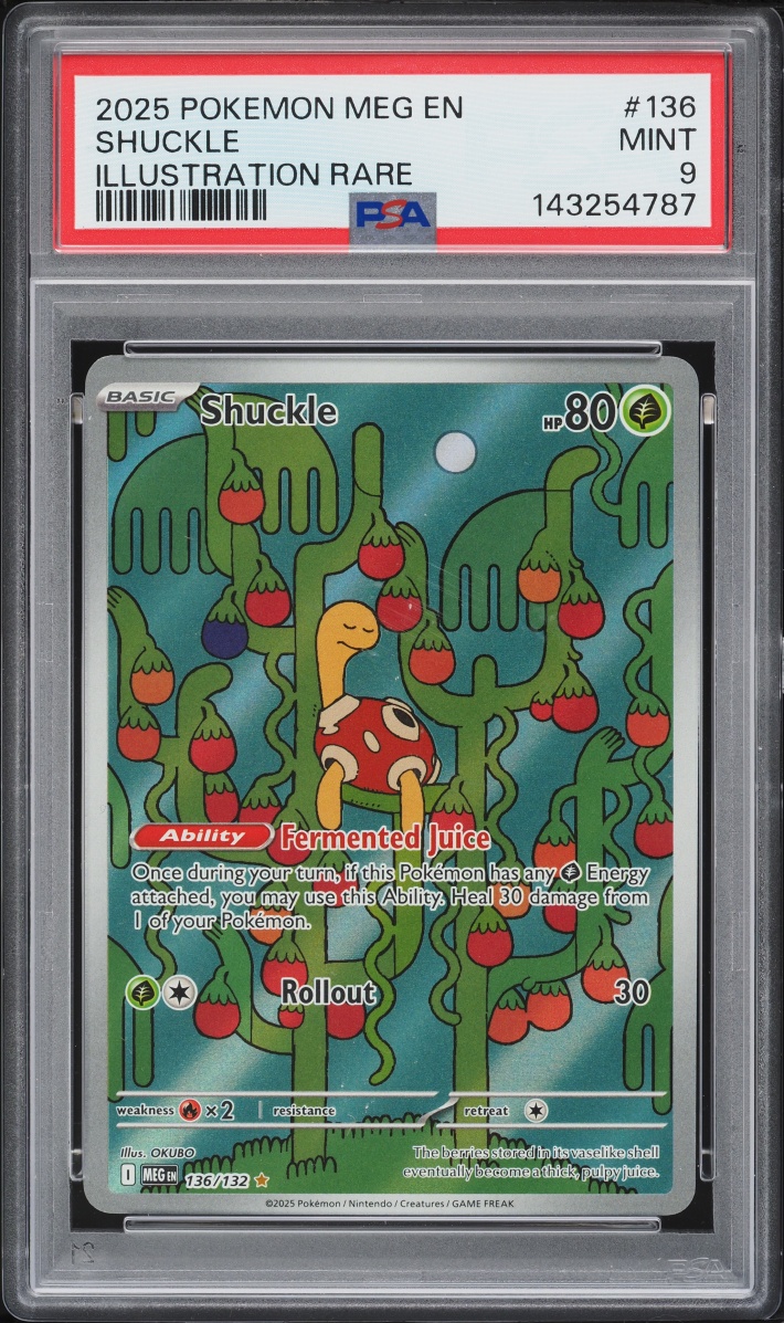 2025 Pokemon Mega Evolution IR Shuckle #136 PSA 9 MINT