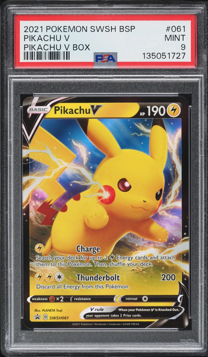 2021 Pokemon Sword & Shield Promo Shining Fates Pikachu V #SWSH061 PSA 9 MINT