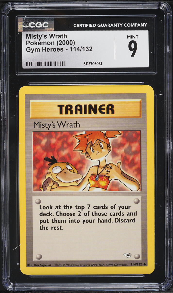 2000 Pokemon Gym Heroes Misty's Wrath #114 CGC 9 MINT