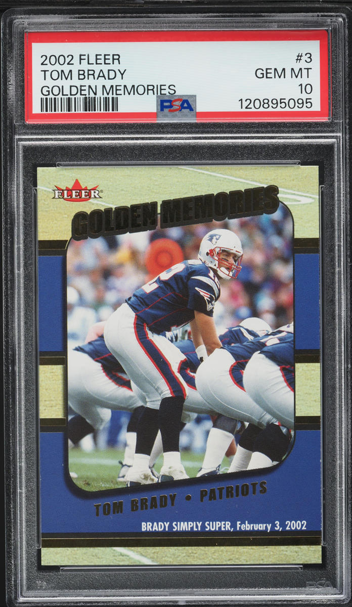 2002 Fleer Golden Memories Tom Brady #3 PSA 10 GEM MINT