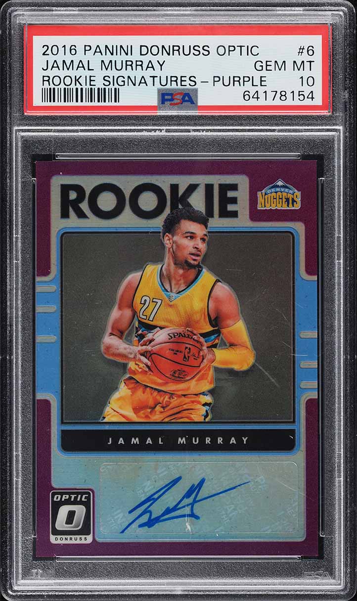 2016 Panini Studio Glossy Jamal Murray ROOKIE #186 PSA 10 GEM MINT