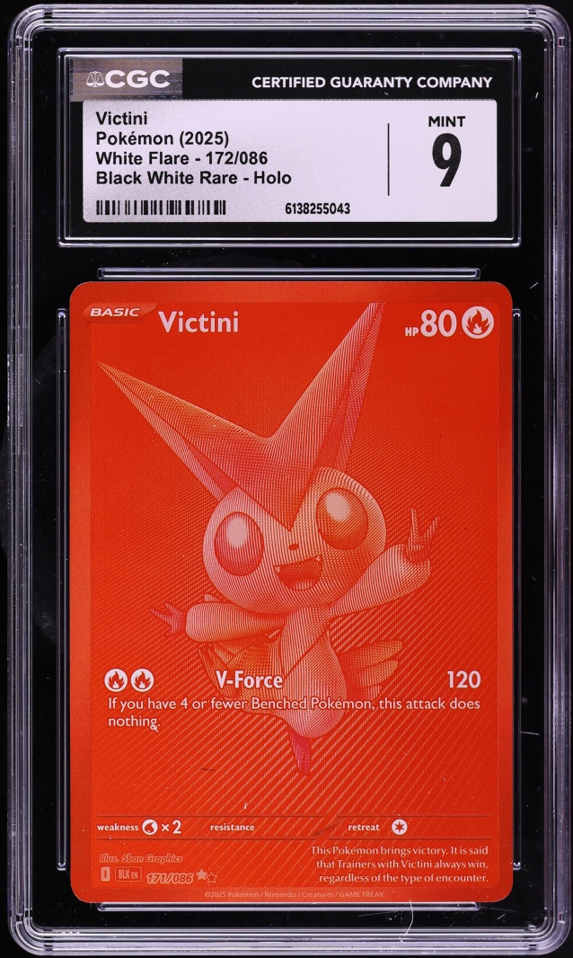 2025 Pokemon Scarlet & Violet White Flare BWR Victini #172 CGC 9 MINT