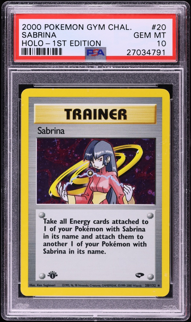 2000 Pokemon Gym Challenge 1st Edition Holo Sabrina #20 PSA 10 GEM MINT