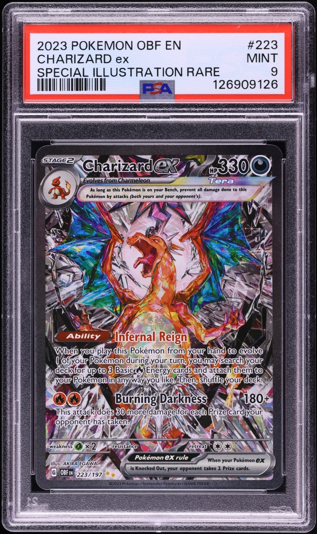 2023 Pokemon Scarlet & Violet Obsidian Flames SIR Charizard Ex #223 PSA 9 MINT