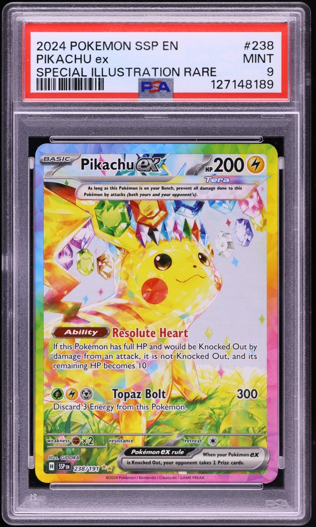 2024 Pokemon Scarlet & Violet Surging Sparks SIR Pikachu Ex #238 PSA 9 MINT
