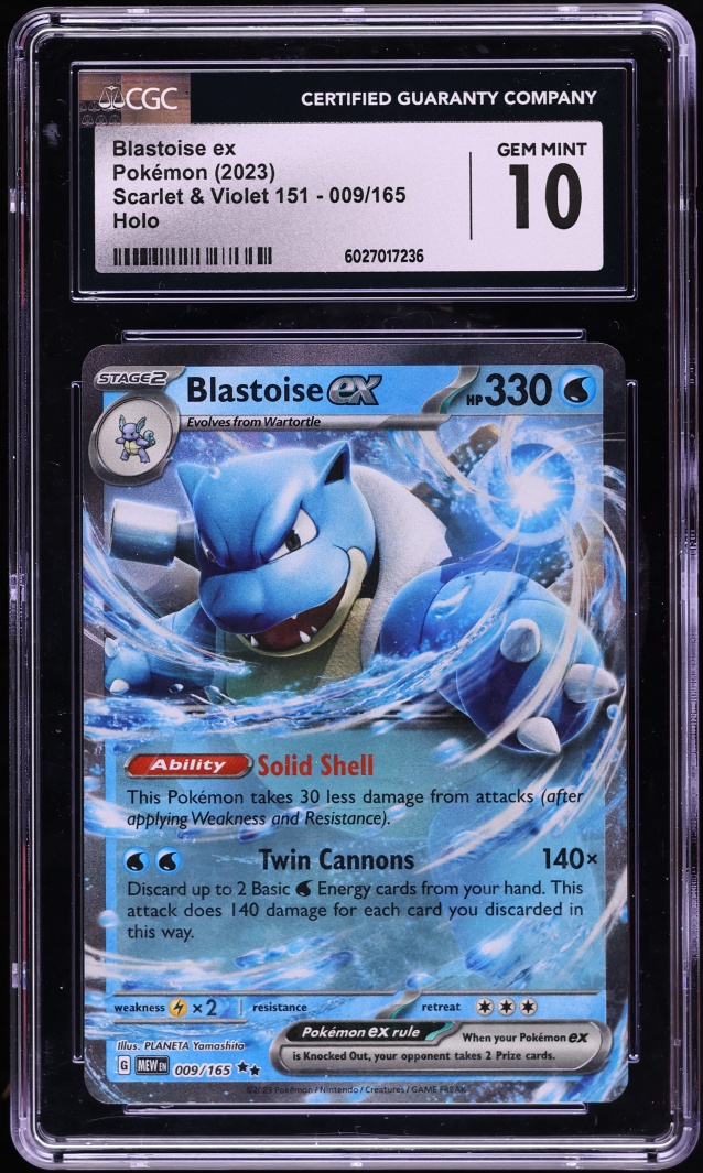 2023 Pokemon Scarlet & Violet 151 Holo Blastoise ex #9 CGC 10 GEM MINT