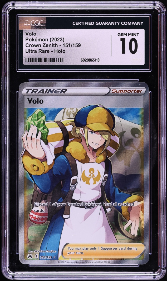 2023 Pokemon Sword & Shield Crown Zenith Full Art Volo #151 CGC 10 GEM MINT