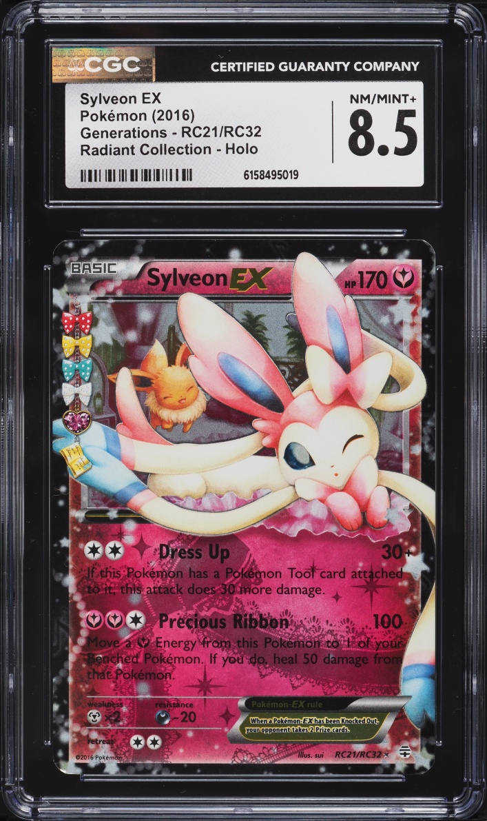 2016 Pokemon XY Generations Radiant Collection Holo Sylveon EX #RC21 CGC 8.5 NM-MT+