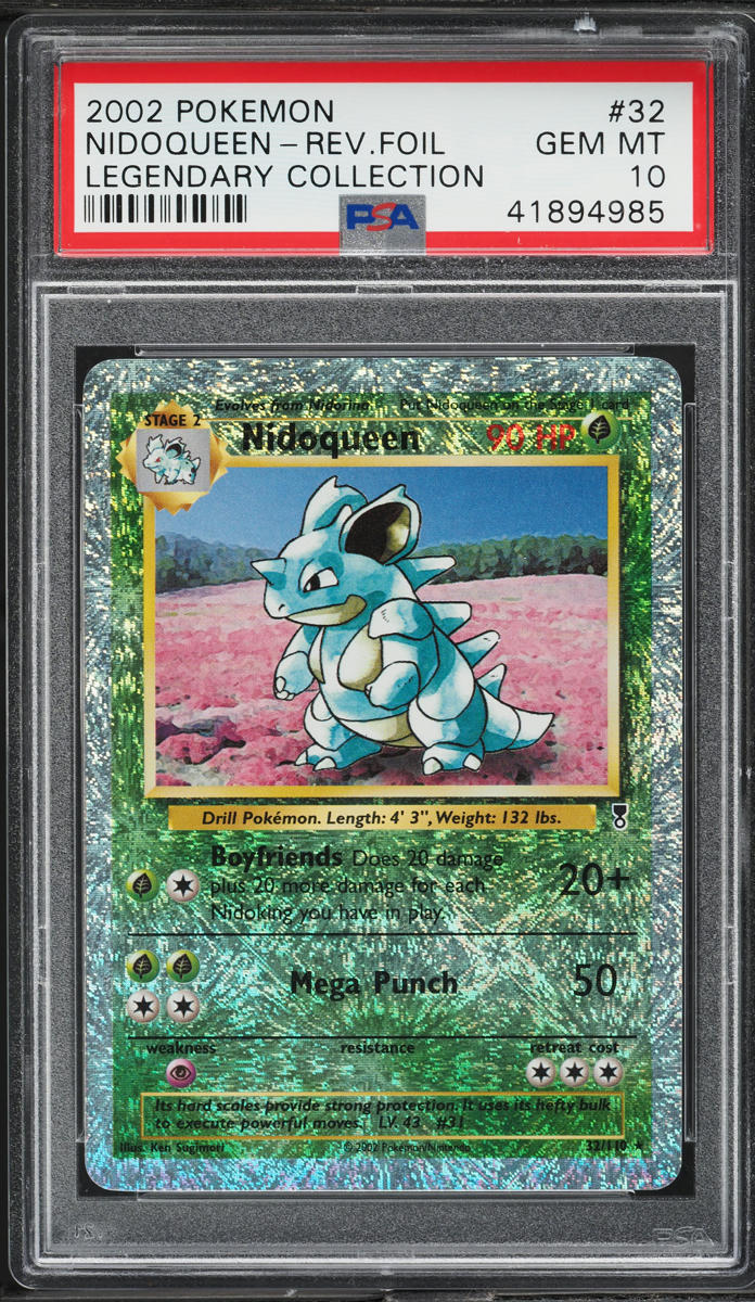 2002 Pokemon Legendary Collection Reverse Holo Nidoqueen #32 PSA 10 GEM MINT