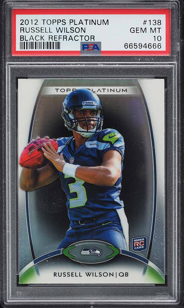 2012 Topps Platinum Black Refractor Russell Wilson ROOKIE #138 PSA 10 GEM MINT