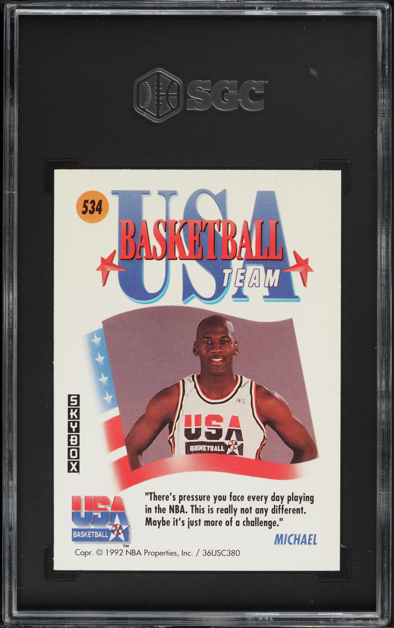 1991 Skybox U.S. Olympic Team Michael Jordan #534 SGC 6 EXMT