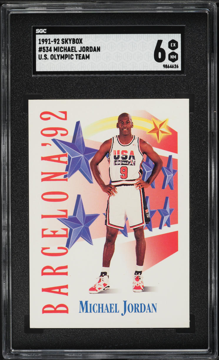 1991 Skybox U.S. Olympic Team Michael Jordan #534 SGC 6 EXMT