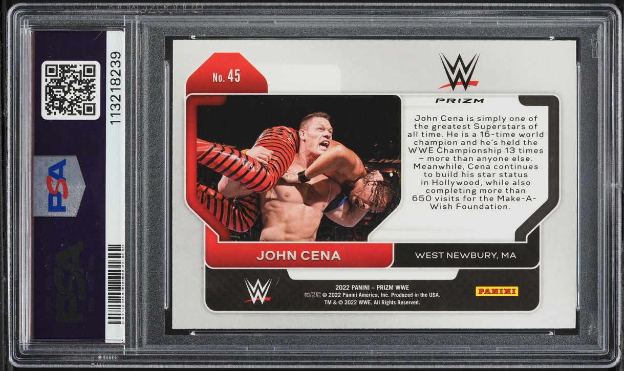 2022 Panini Prizm WWE Red White Blue John Cena #45 PSA 10 GEM MINT