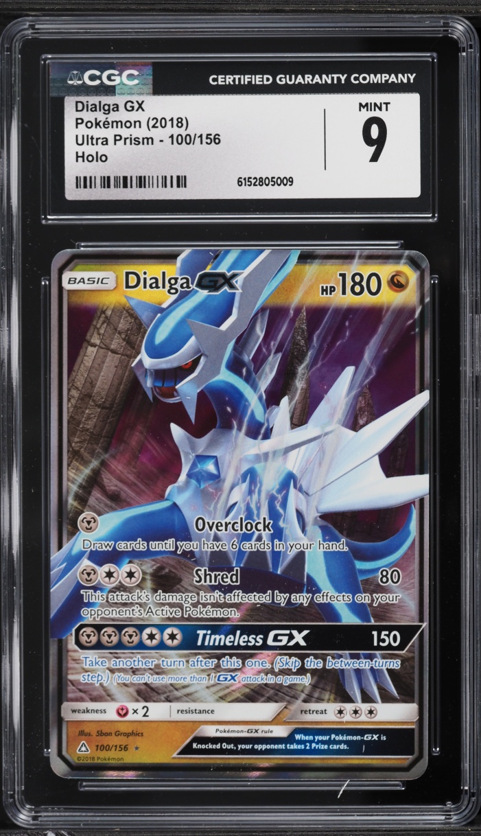 2018 Pokemon Sun & Moon Ultra Prism Dialga GX #100 CGC 9 MINT