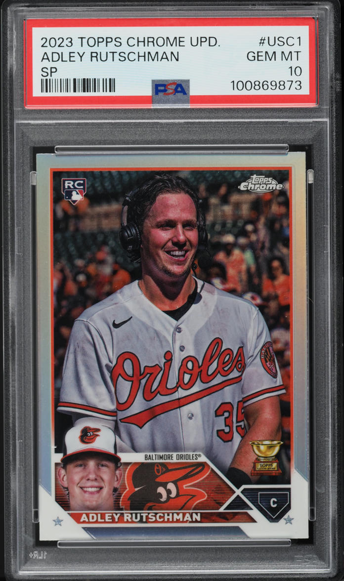 2023 Topps Chrome Update Adley Rutschman SP ROOKIE #USC1 PSA 10 GEM MINT