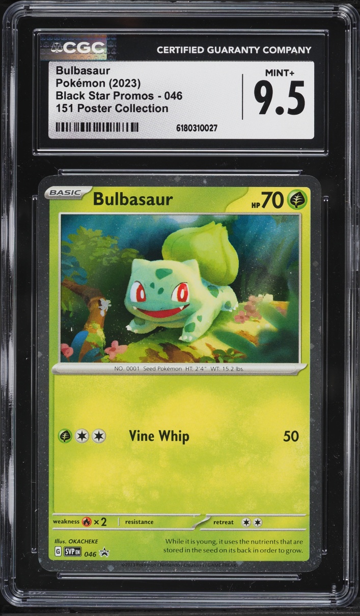 2023 Pokemon Scarlet & Violet Promo 151 Poster Collection Bulbasaur #46 CGC 9.5 Mint+