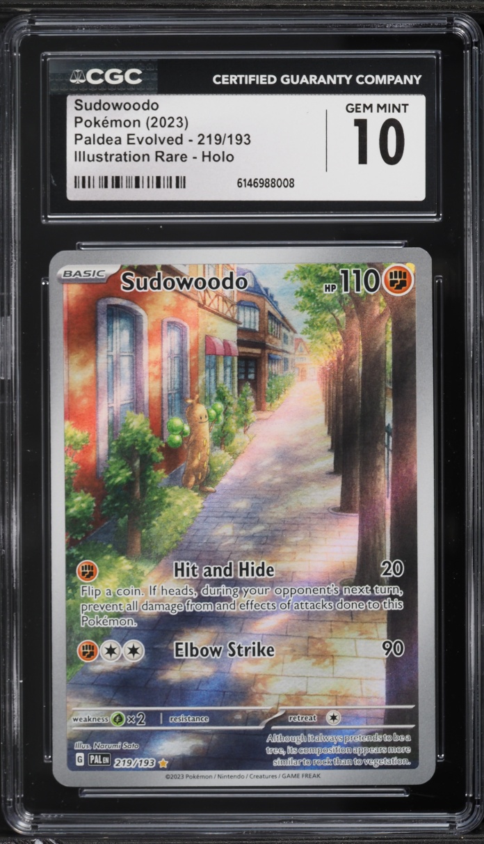 2023 Pokemon Scarlet & Violet Paldea Evolved IR Sudowoodo #219 CGC 10 GEM MINT