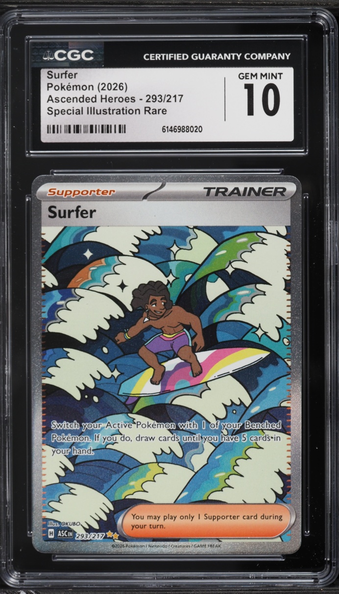2026 Pokemon Mega Evolution Ascended Heroes SIR Surfer #293 CGC 10 GEM MINT
