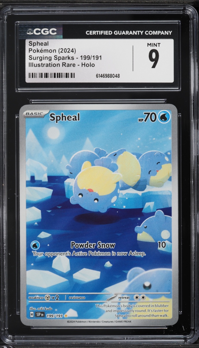 2024 Pokemon Scarlet & Violet Surging Sparks IR Spheal #199 CGC 9 MINT