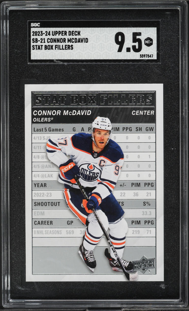 2023 Upper Deck Stat Box Fillers Connor McDavid ROOKIE #SB-21 SGC 9.5 MINT+