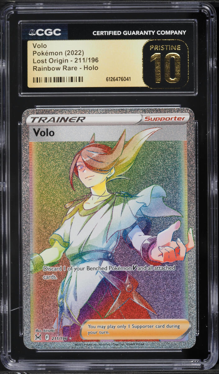 2022 Pokemon Sword & Shield Lost Origin Rainbow Rare Volo #211 CGC 10 PRISTINE