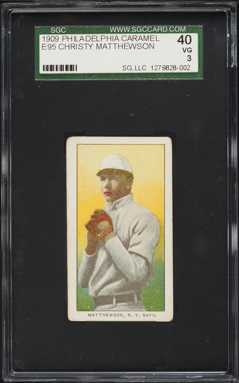 1909 E95 Philadelphia Caramel Christy Matthewson SGC 3 VG
