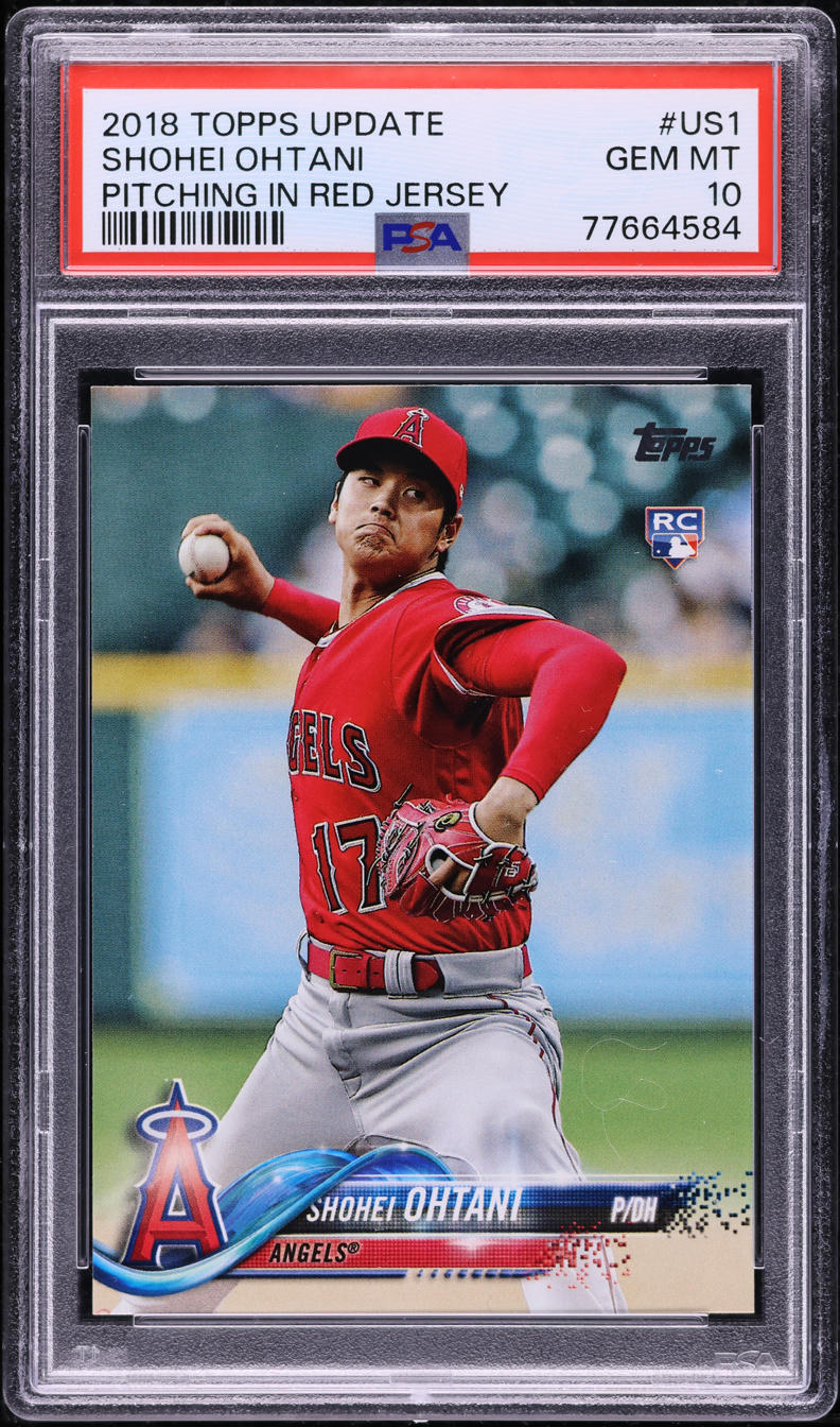 2018 Topps Update Red Jersey Shohei Ohtani ROOKIE #US1 PSA