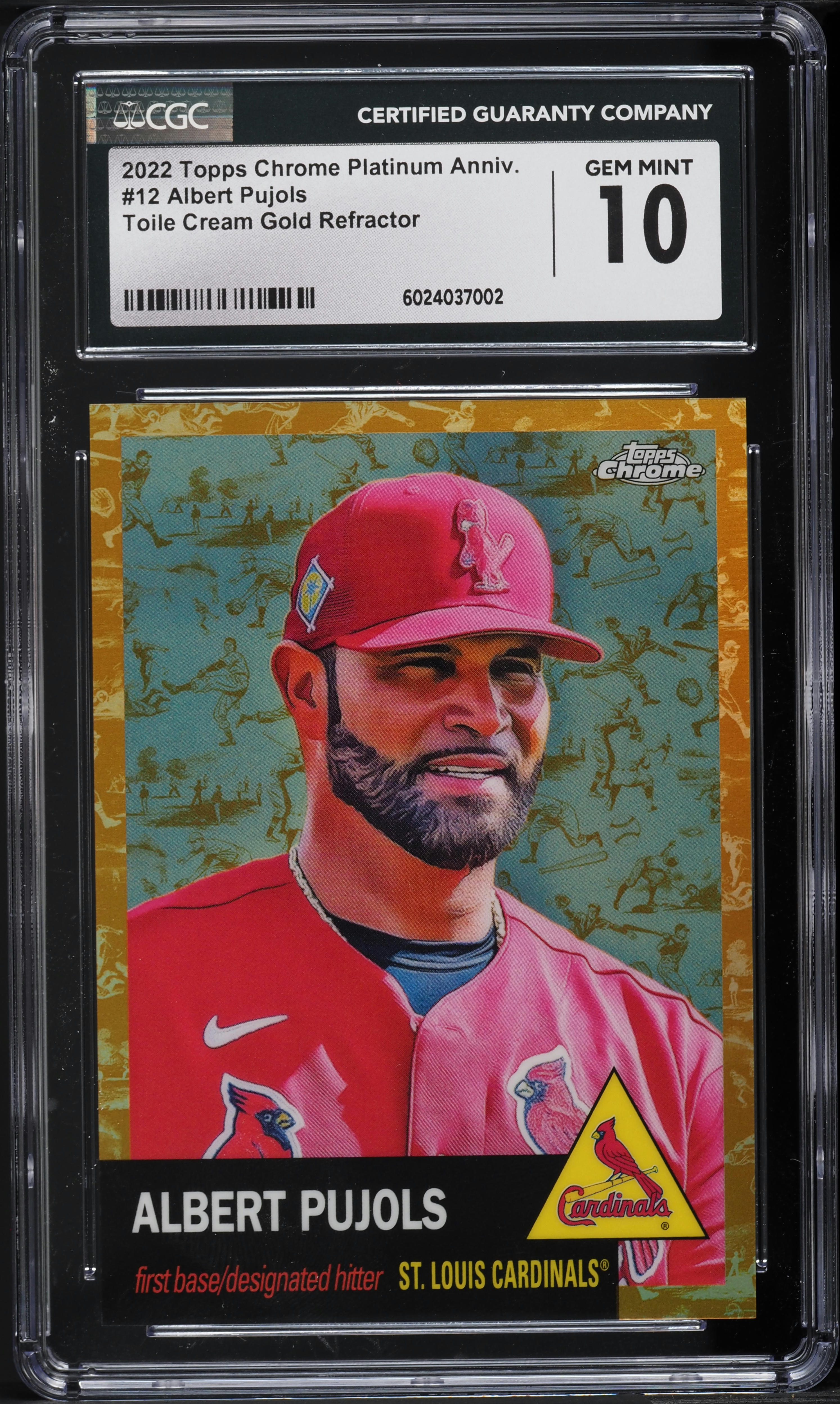 2022 Topps Chrome Platinum Anniversary Toile Cream Gold Albert