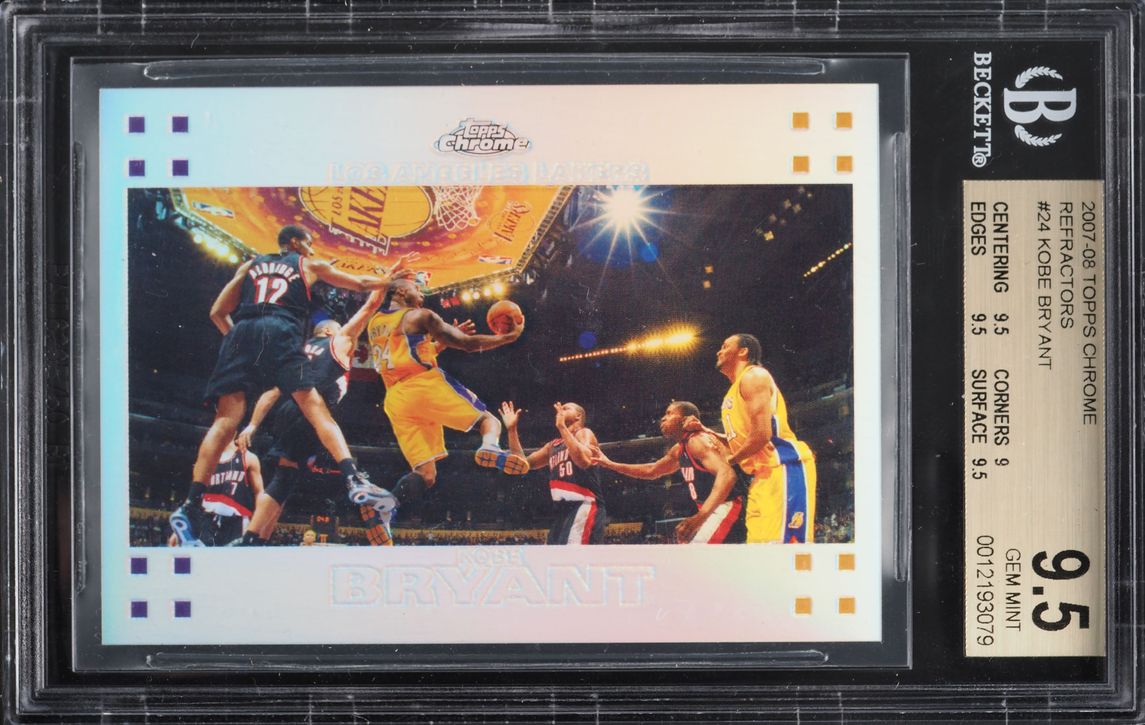 2007 Topps Chrome Refractor Kobe Bryant /999 #24 BGS 9.5 GEM MINT