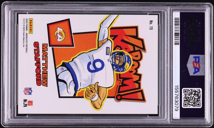 2025 Absolute Kaboom! Horizontal Matthew Stafford #15 PSA 8 NM-MT