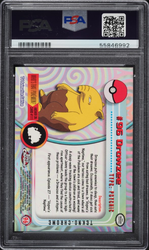 2000 Topps Chrome Pokemon Series 2 Tekno Drowzee #96 PSA 10 GEM MINT