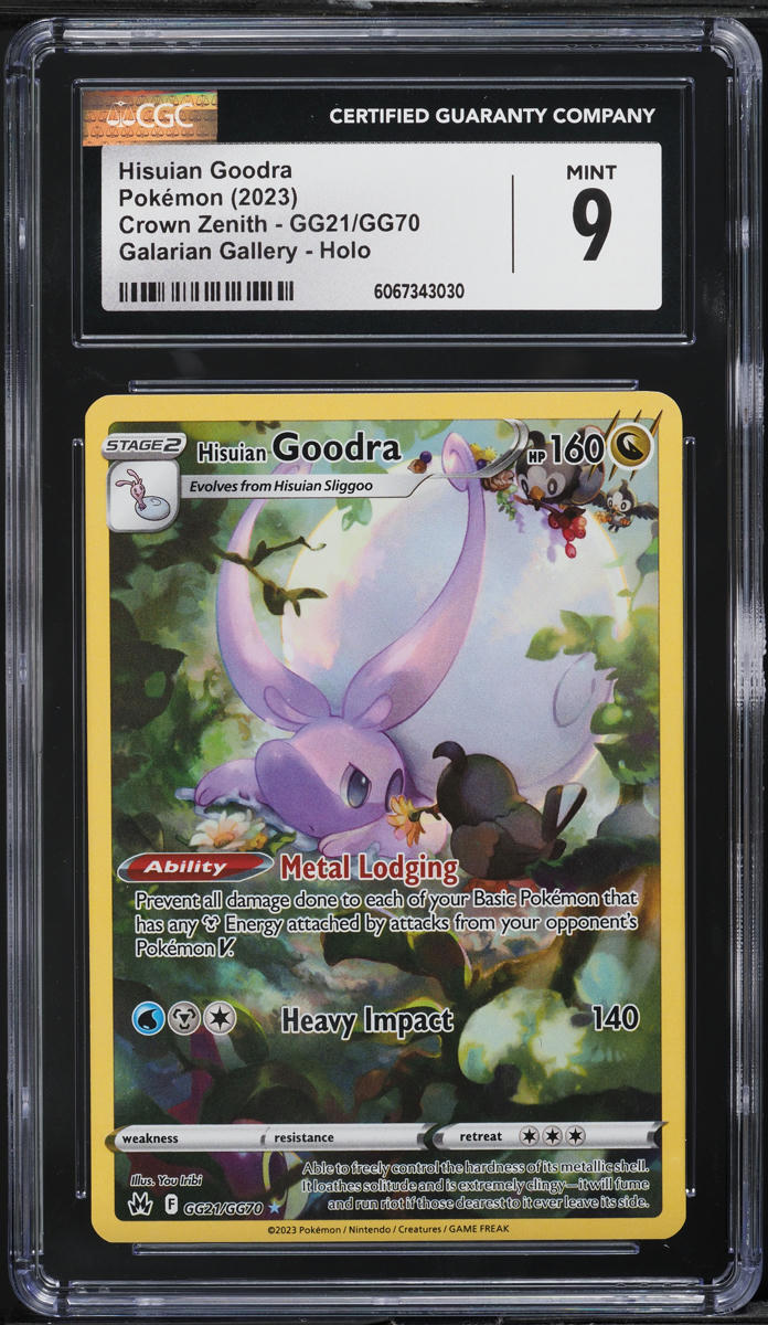 2023 Pokemon SWSH Crown Zenith Full Art Hisuian Goodra #GG21 CGC 9 MINT