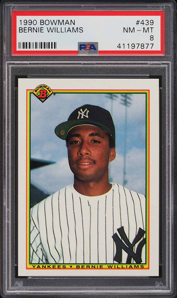1990 Bowman Bernie Williams ROOKIE #439 PSA 8 NM-MT