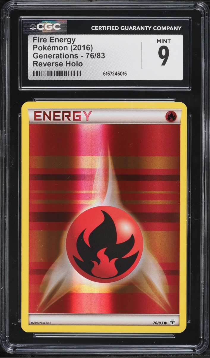 2016 Pokemon Generations Reverse Holo Fire Energy #76 CGC 9 MINT