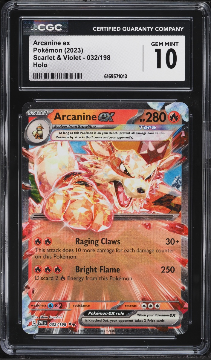 2023 Pokemon Scarlet & Violet Holo Arcanine EX #32 CGC 10 GEM MINT
