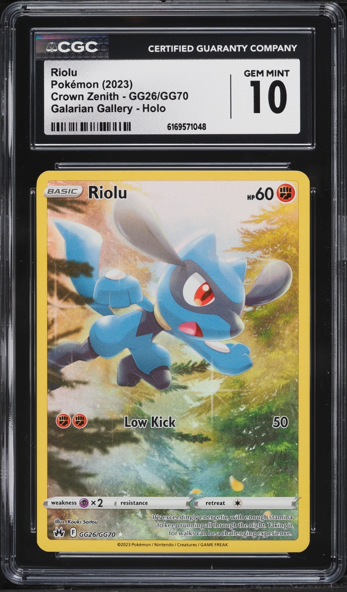 2023 Pokemon Sword & Shield Crown Zenith Full Art Riolu #GG26 CGC 10 GEM MINT