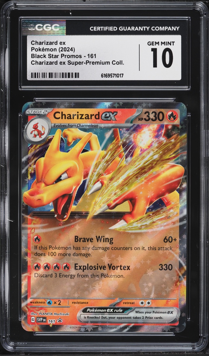 2024 Pokemon Scarlet & Violet Promo Super Premium Collection Holo Charizard Ex #161 CGC 10 GEM