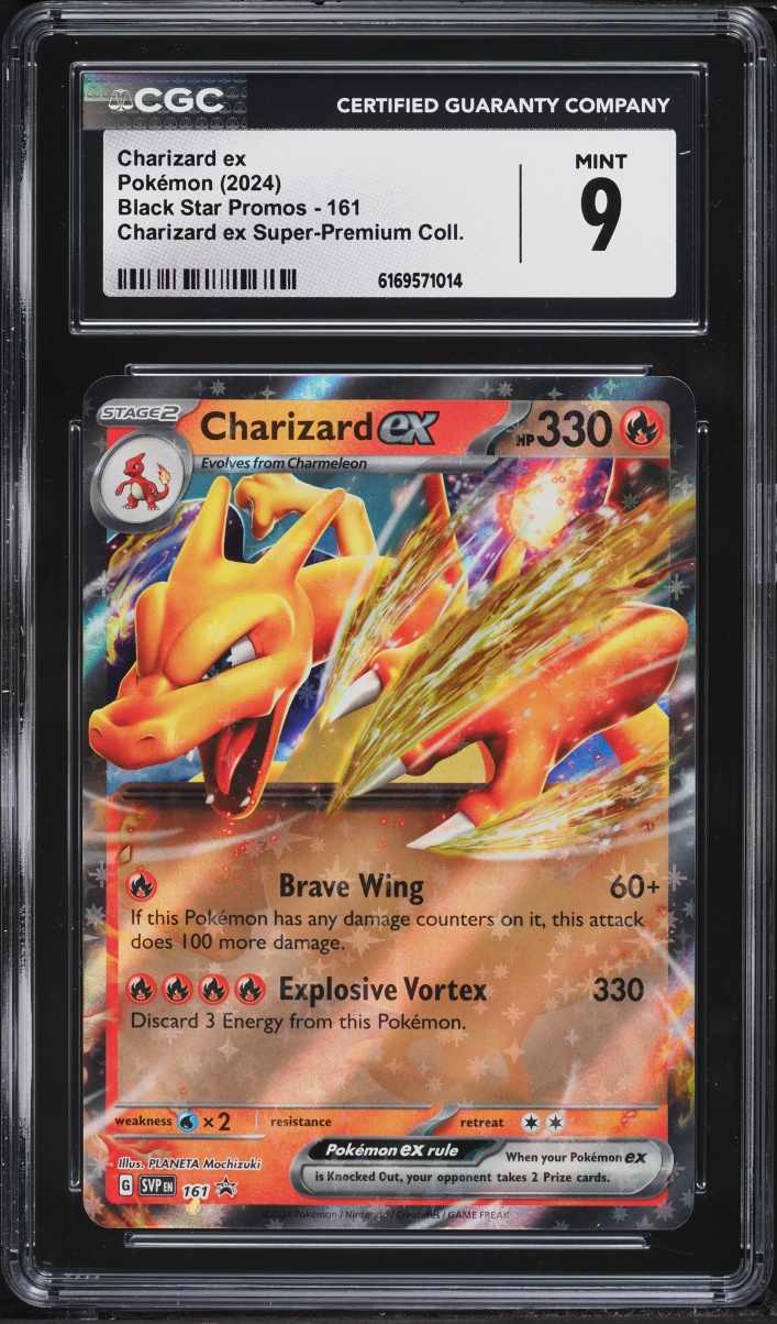 2024 Pokemon Scarlet & Violet Promo Super Premium Collection Holo Charizard Ex #161 CGC 9 MINT