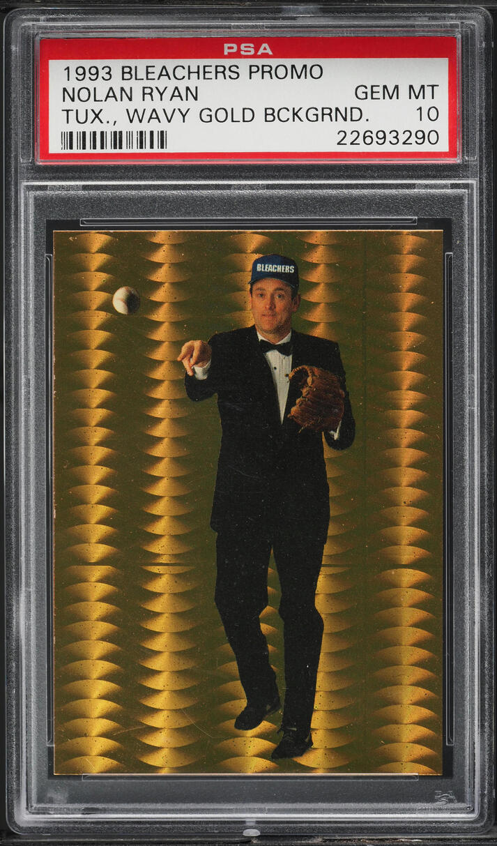 1993 Bleachers Promo Tux Wavy Gold Nolan Ryan PSA 10 GEM MINT