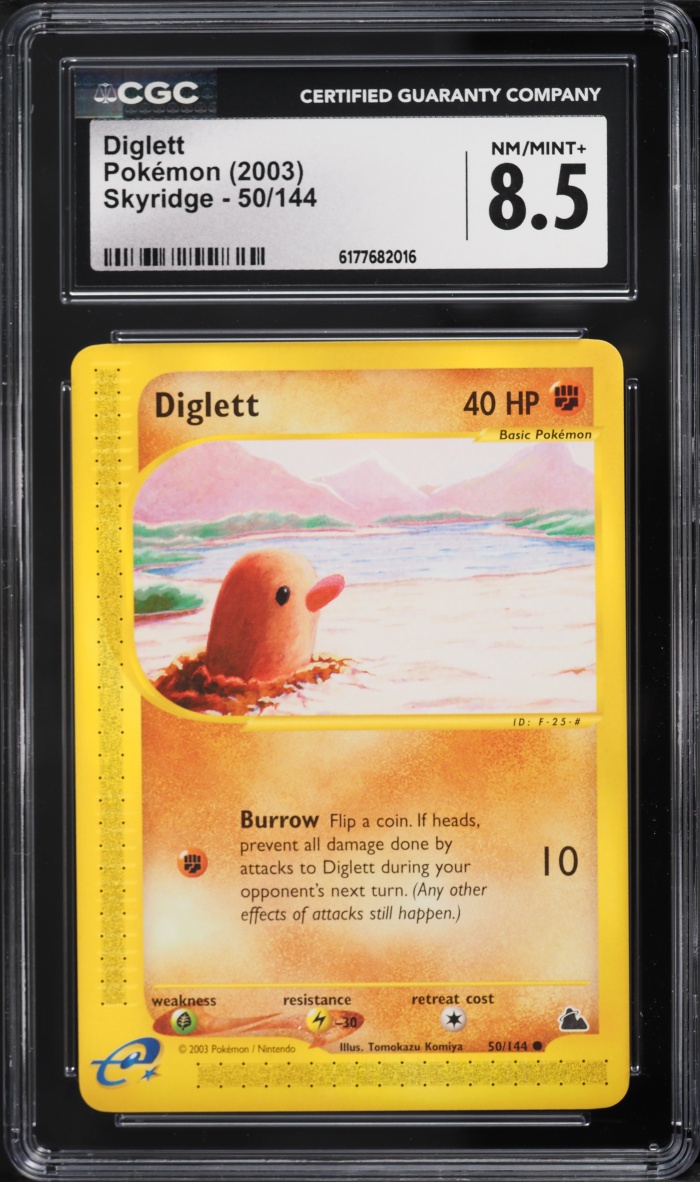 2003 Pokemon Skyridge Diglett #50 CGC 8.5 NM-MT+
