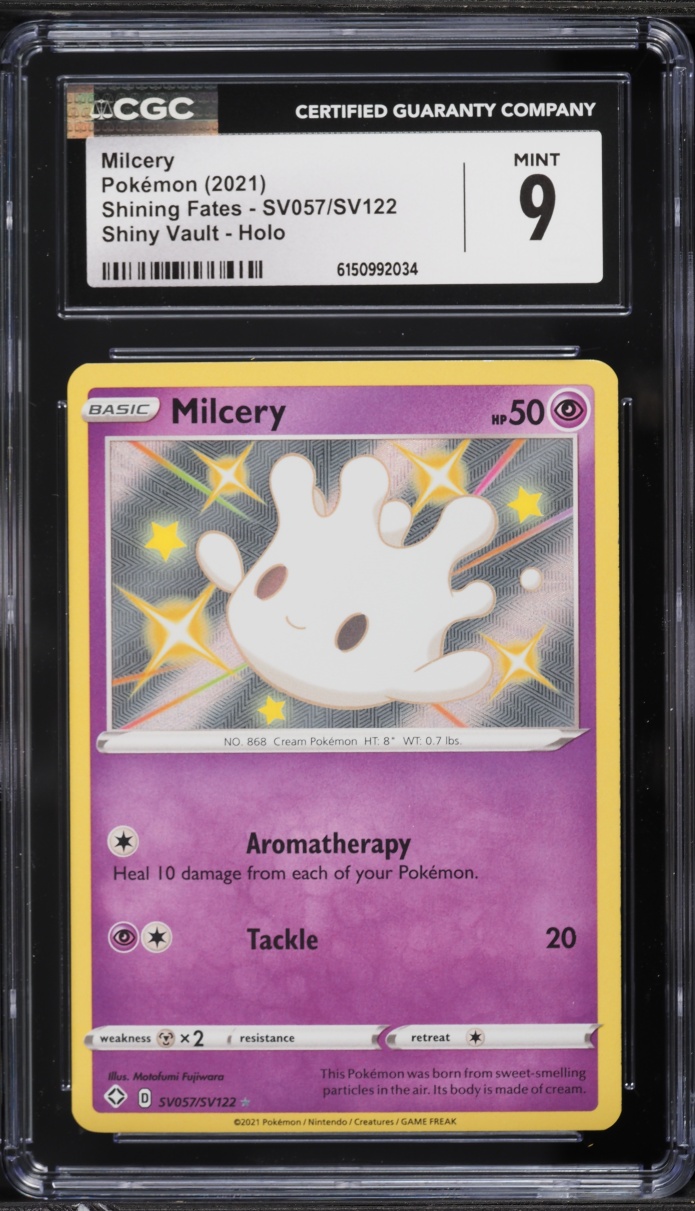 2021 Pokemon Sword & Shield Shining Fates Shiny Milcery #SV057 CGC 9 MINT