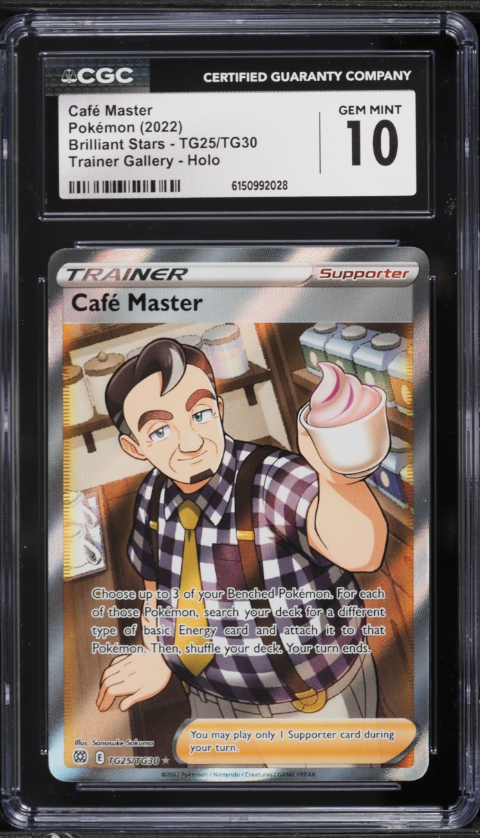 2022 Pokemon Sword & Shield Brilliant Stars Full Art Cafe Master #TG25 CGC 10 GEM MINT