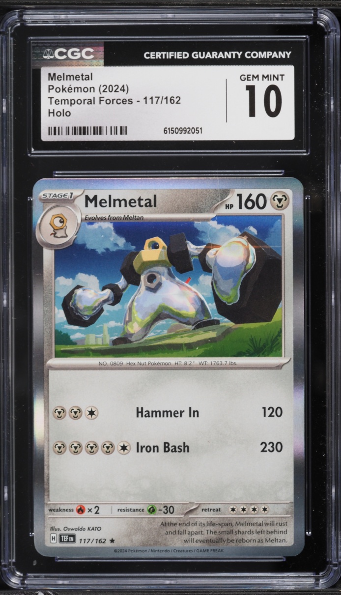 2024 Pokemon Scarlet & Violet Temporal Forces Holo Melmetal #117 CGC 10 GEM MINT