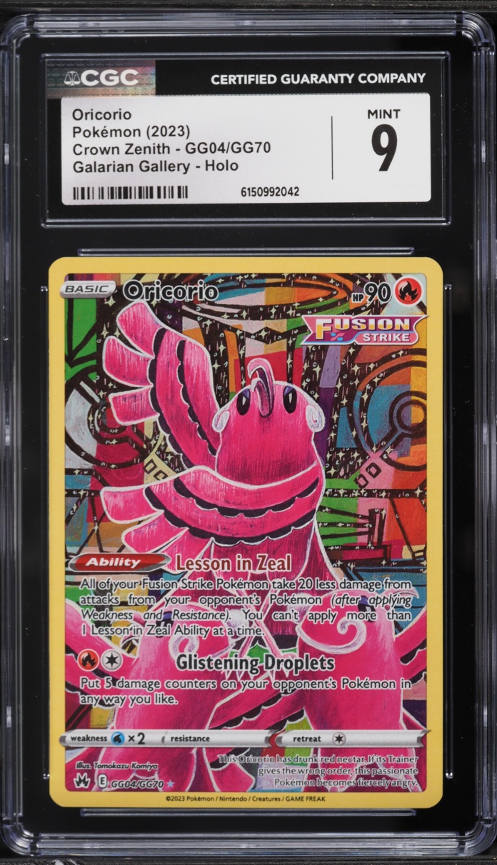 2023 Pokemon Sword & Shield Crown Zenith Full Art Oricorio #GG04 CGC 9 MINT