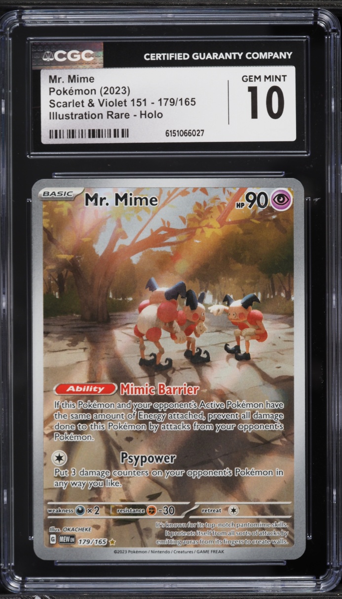 2023 Pokemon Scarlet & Violet 151 IR Mr. Mime #179 CGC 10 GEM MINT