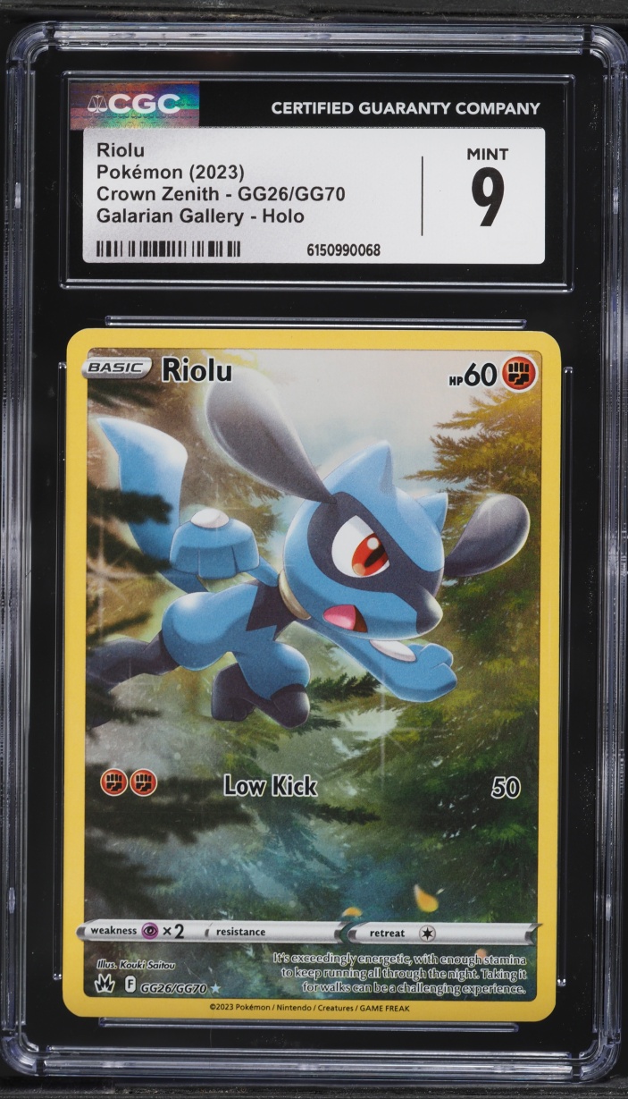 2023 Pokemon Sword & Shield Crown Zenith Alt Art Riolu #GG26 CGC 9 MINT