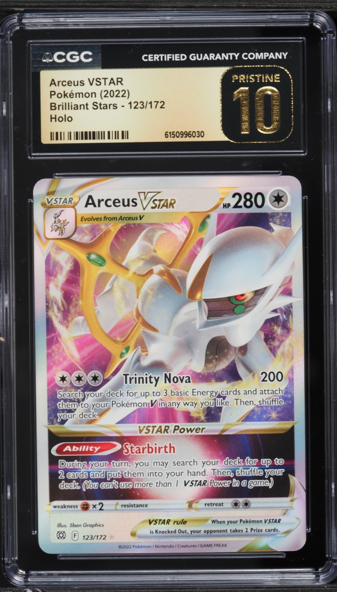 2022 Pokemon Sword & Shield Brilliant Stars Holo Arceus VSTAR #123 CGC 10 PRISTINE